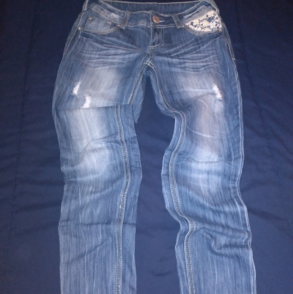 Revenge Denim and Lace Jeans